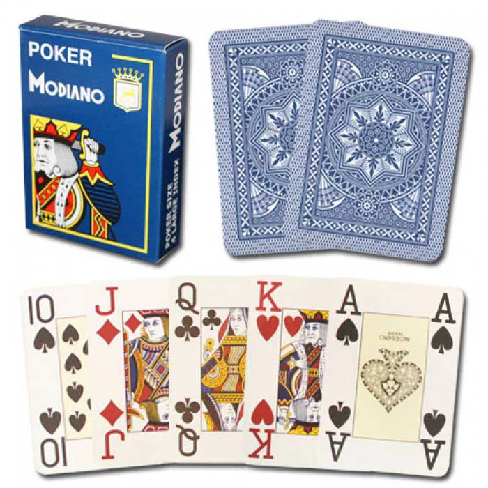 Poker 100% Plastic 4 Index Jumbo (Blue) - Image 2