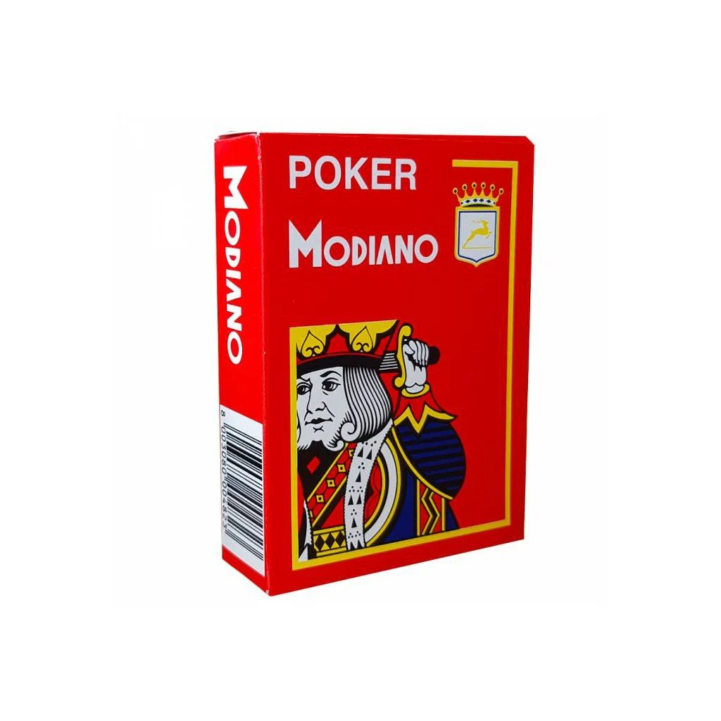 Poker 100% Plastic 4 Index Jumbo (Red)