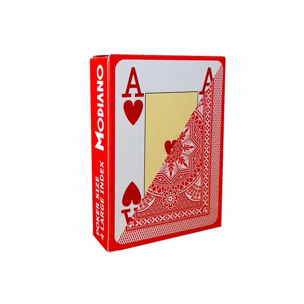 Poker 100% Plastic 4 Index Jumbo (Red) - Image 2