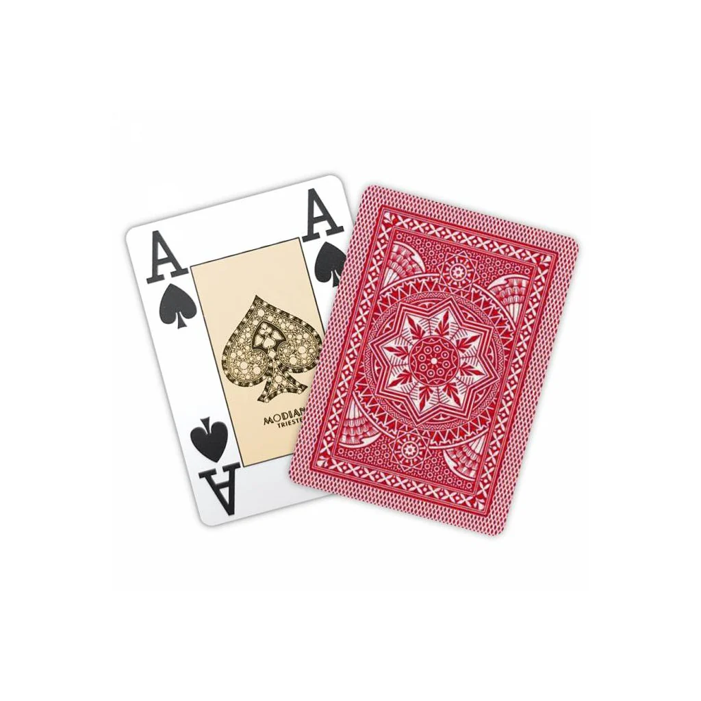 Poker 100% Plastic 4 Index Jumbo (Red) - Image 3