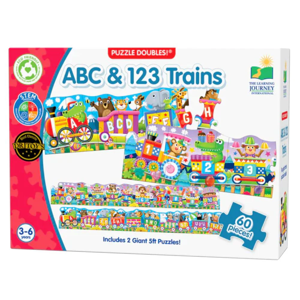 Puzzle Doubles - Giant ABC & 123 Train Floor Puzzles