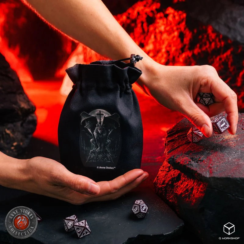Q Workshop - Anne Stokes Dice Pouch - Gargoyle - Image 2