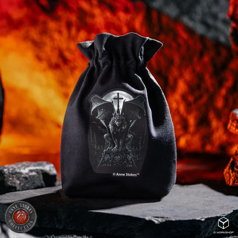Q Workshop - Anne Stokes Dice Pouch - Gargoyle - Image 3