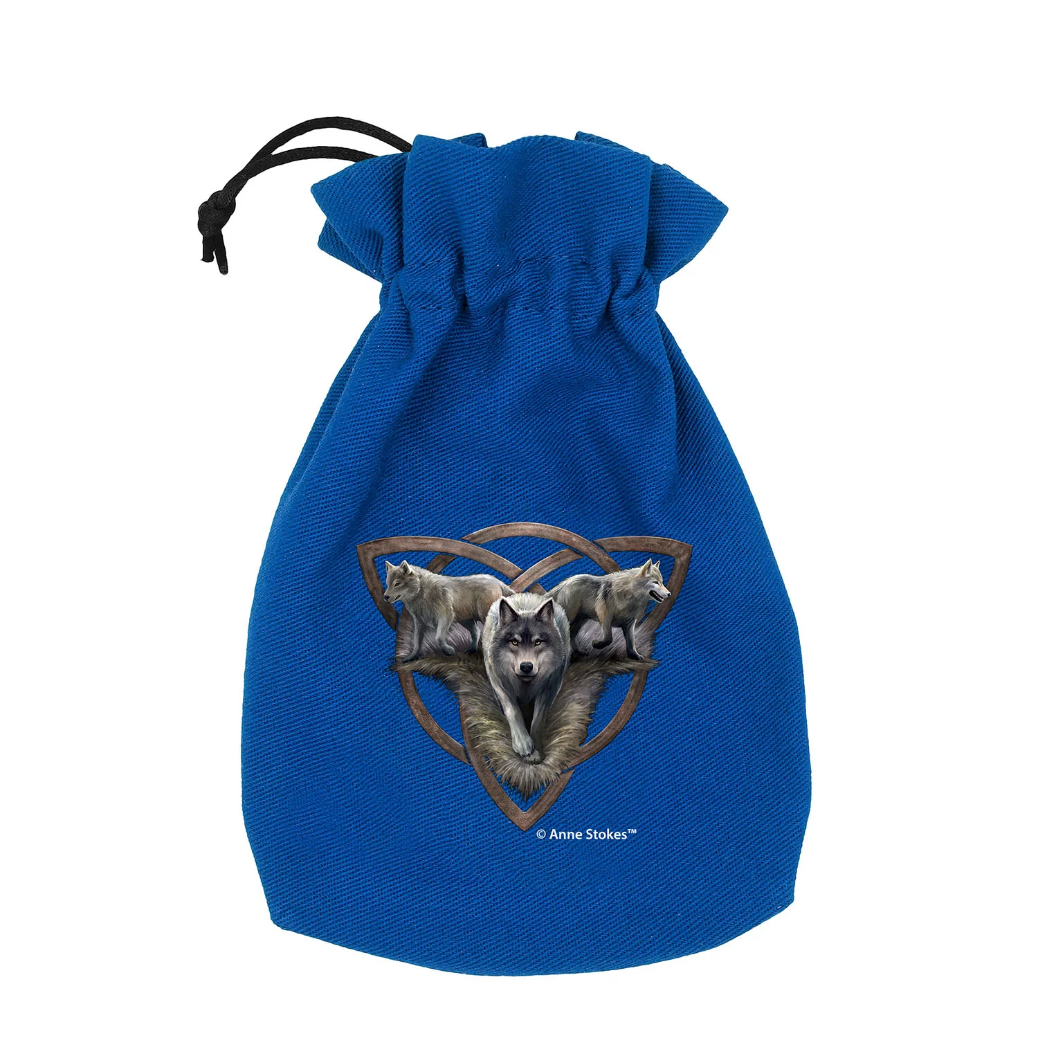 Q Workshop - Anne Stokes Dice Pouch - Wolf Trio