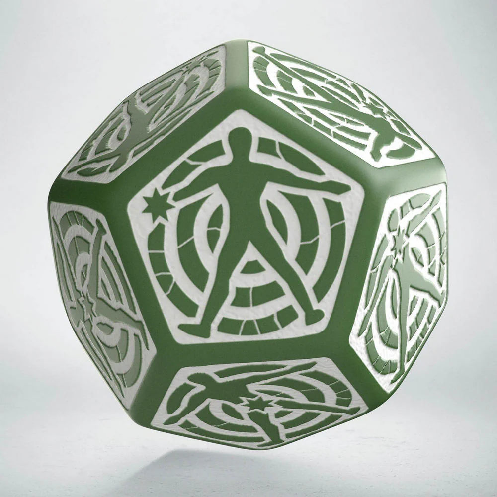 Q Workshop: D12 Hit Location Green white die