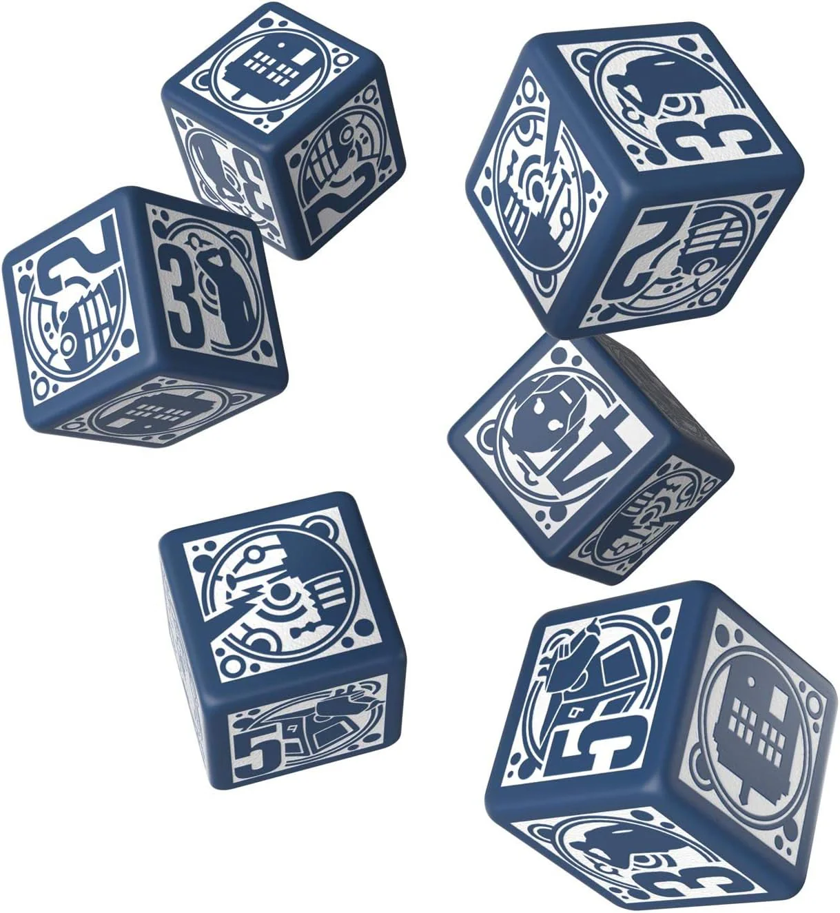 Q Workshop - Doctor Who D6 RPG Deluxe 6 Dice Set - Blue - Image 3