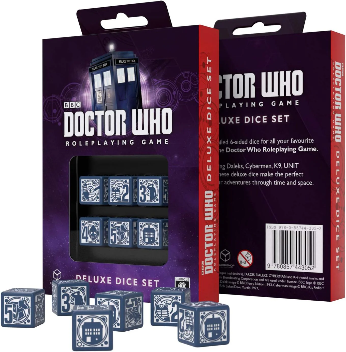 Q Workshop - Doctor Who D6 RPG Deluxe 6 Dice Set - Blue - Image 4