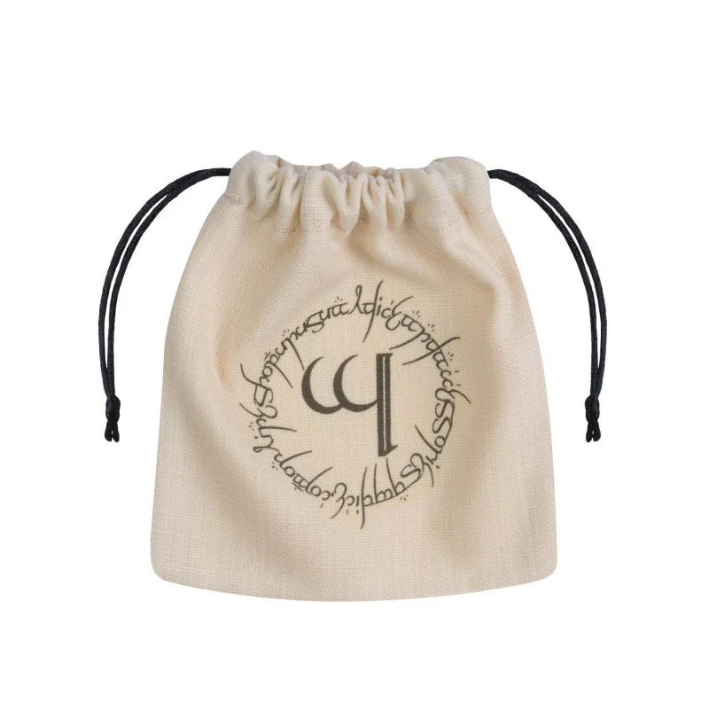 Q Workshop Elvish Dice Bag - Beige & Black