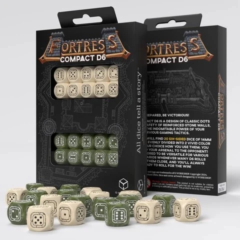 Q Workshop - Fortress Compact - Beige & Olive D6 Set - Image 2