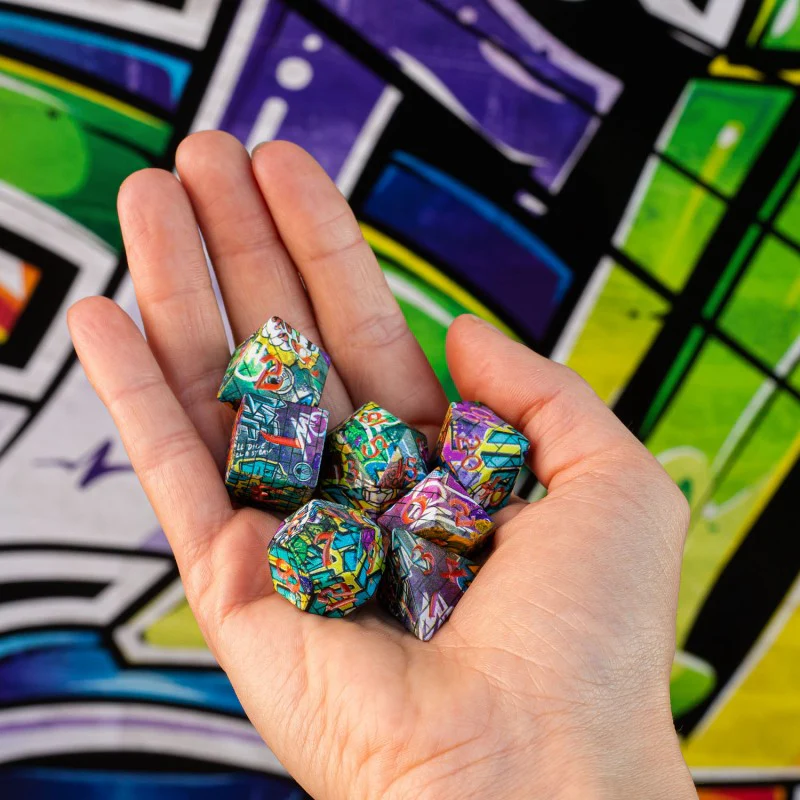 Q Workshop - Full Art RPG Dice Set - Grafitti - Image 5