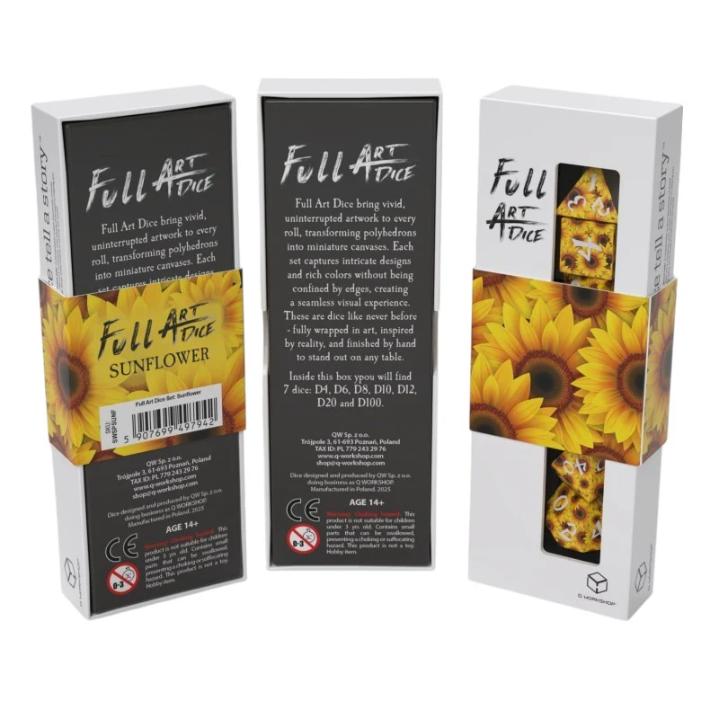 Q-Workshop - Full Art Sunflower RPG Dice Set