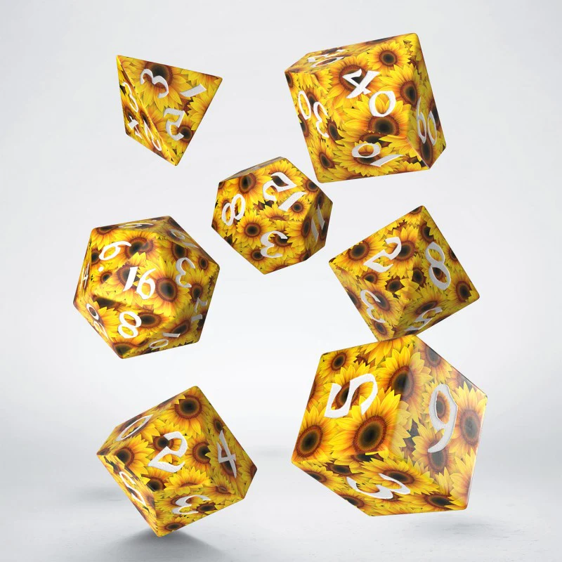 Q-Workshop - Full Art Sunflower RPG Dice Set - Image 2
