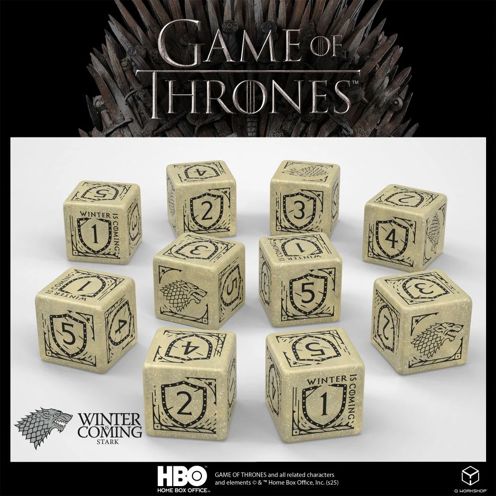 Q Workshop - Game of Thrones - Stark Dice Set 10 x D6