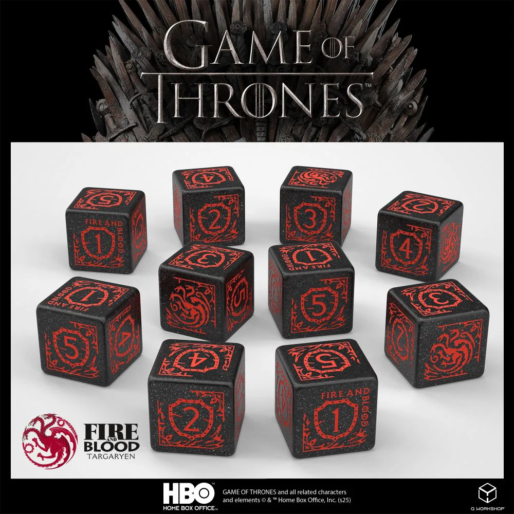 Q Workshop - Game of Thrones - Targaryen Dice Set 10 x D6