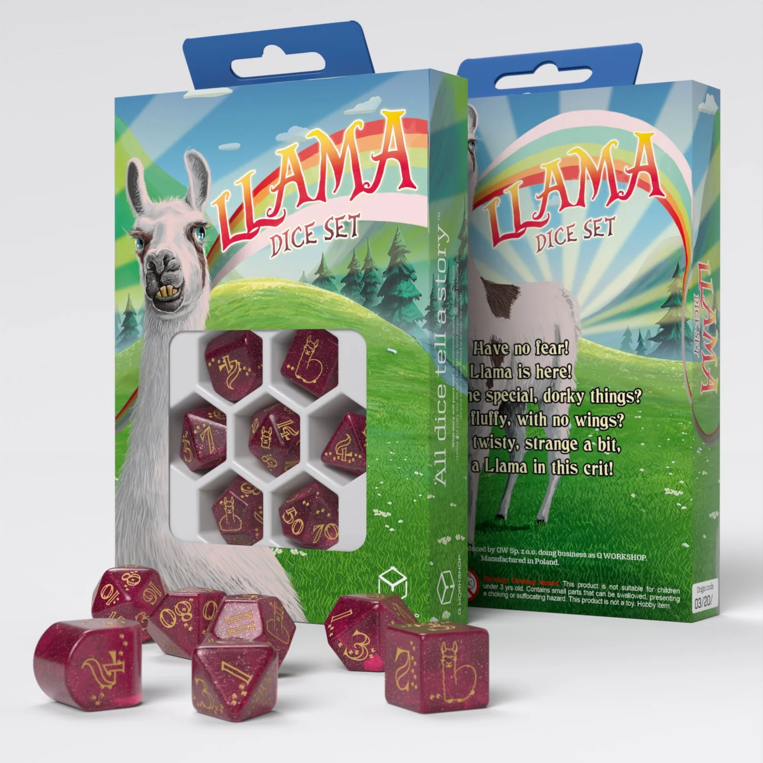 Q Workshop - Llama Dice Set - Puffy