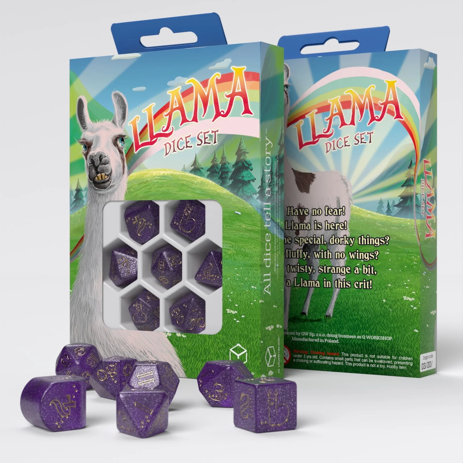 Q Workshop - Llama Zippy Dice 7-Piece Set