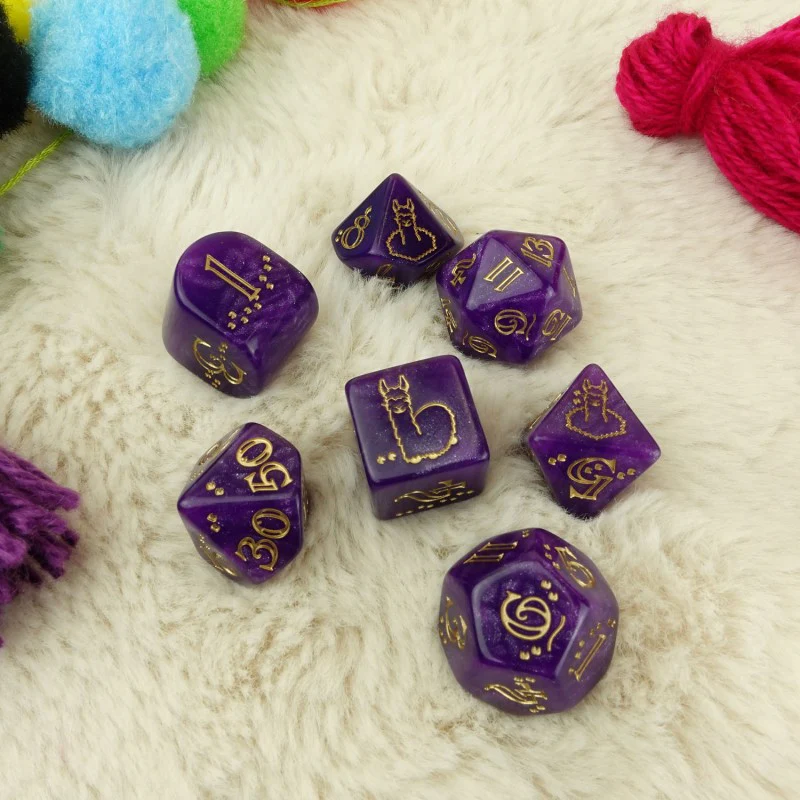 Q Workshop - Llama Zippy Dice 7-Piece Set - Image 3