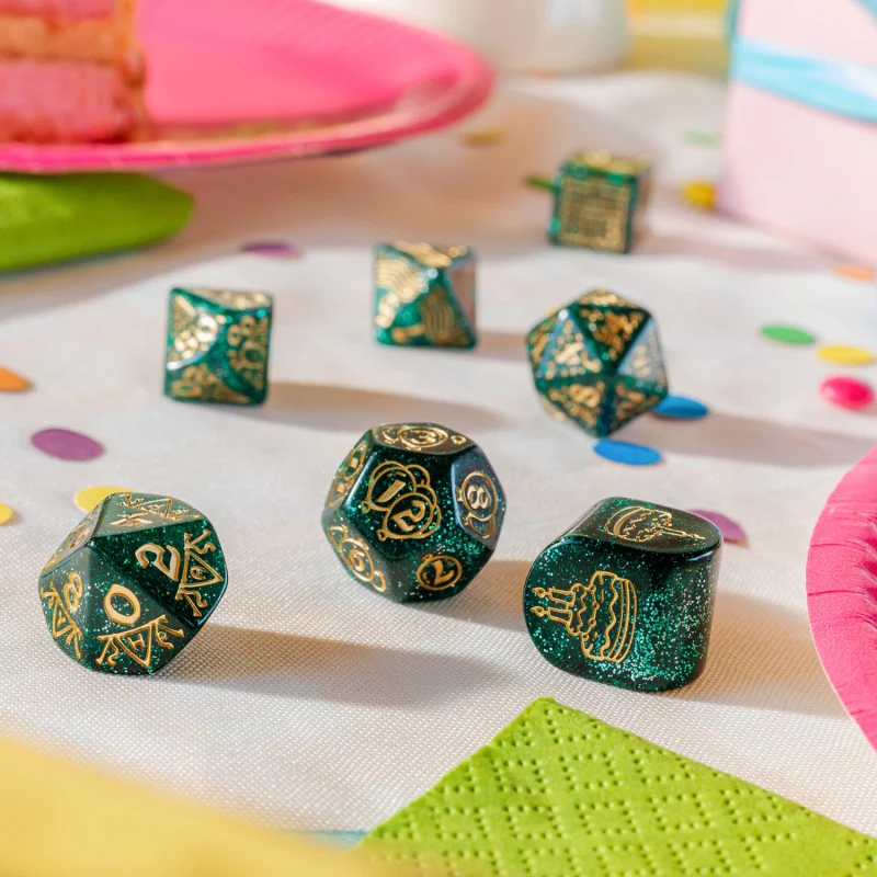 Q Workshop’s - Happy Birthday RPG Dice Set - Balloons - Image 5
