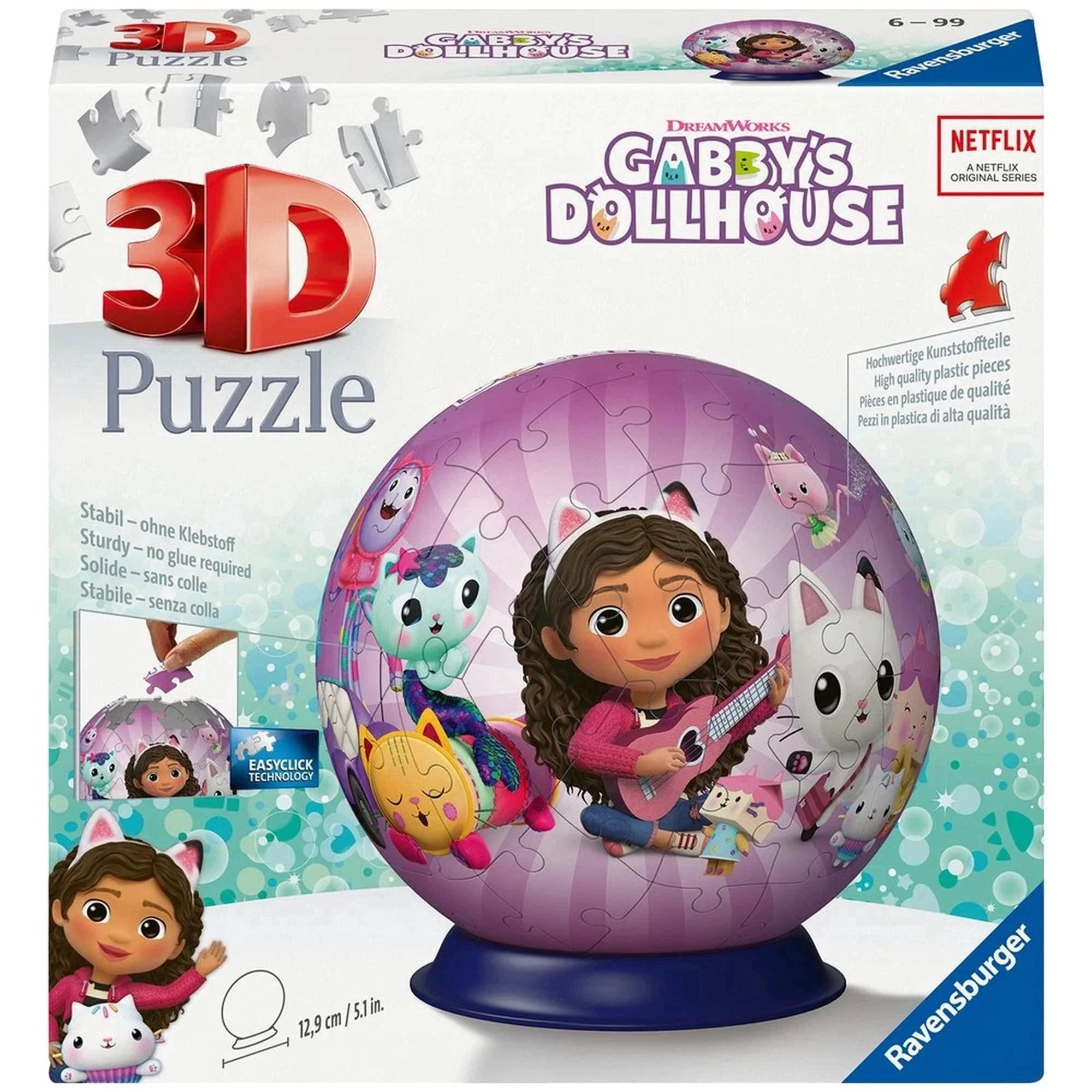 Ravensburger - 3D Puzzleball Gabby's Dollhouse 72 Piece Jigsaw