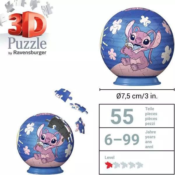 Ravensburger - 3D Stitch puzzle 54 Piece Puzzle - Disney Angel - Image 5