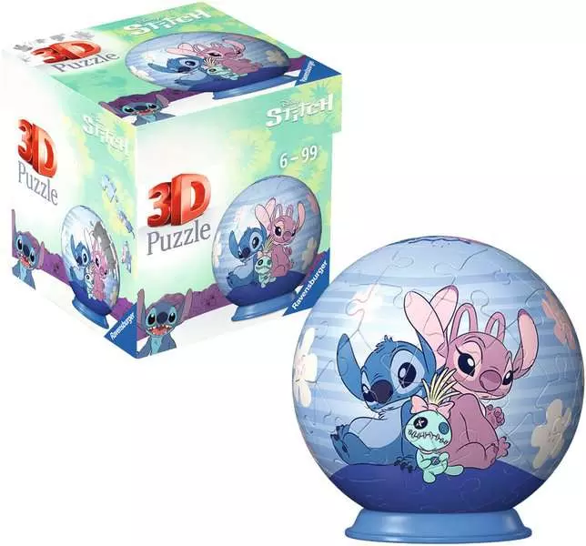 Ravensburger - 3D Stitch puzzle 54 Piece Puzzle - Disney Stitch, Angel and Scrump