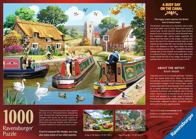 Ravensburger - A Busy Day on the Canal - 1000 Piece Jigsaw New Version - Image 3