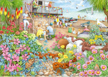 Ravensburger - Beach Garden Cafe Puzzle 1000 Pieces - Image 2
