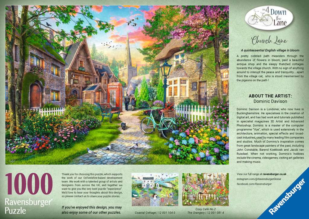 Ravensburger - Church Lane - 1000 Piece Jigsaw - Image 3