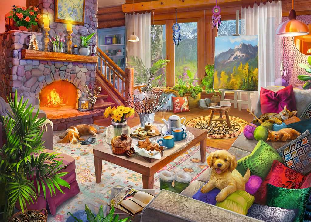 Ravensburger - Cozy Cabin 1000 Piece Jigsaw (New Version) - Image 2