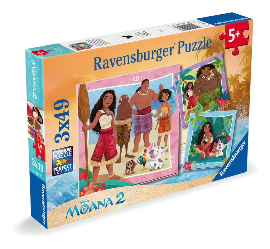 Ravensburger - Disney Moana 2 WT 3x49 Piece Jigsaw