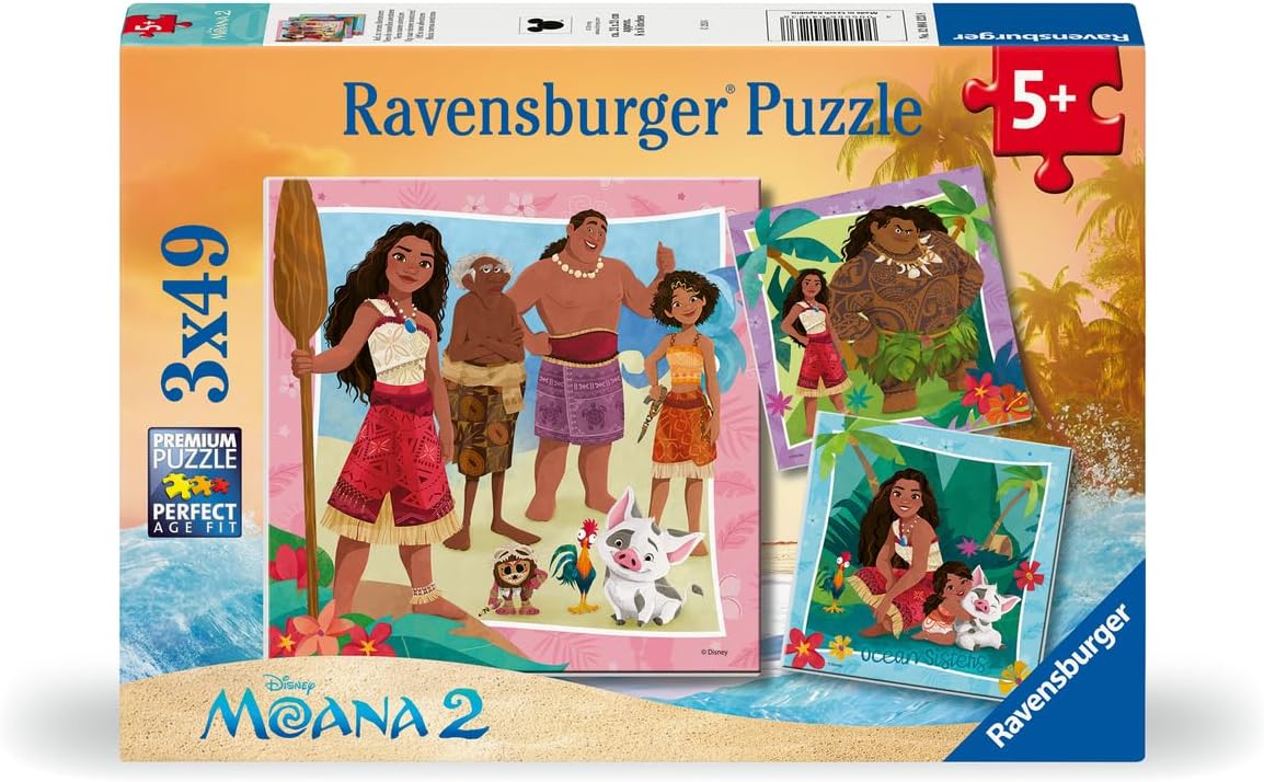Ravensburger - Disney Moana 3x49 Piece Jigsaw