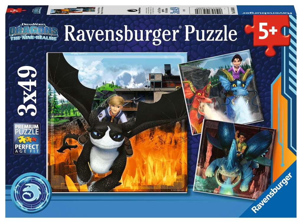 Ravensburger - Dragons WT 3x49 Piece Jigsaw