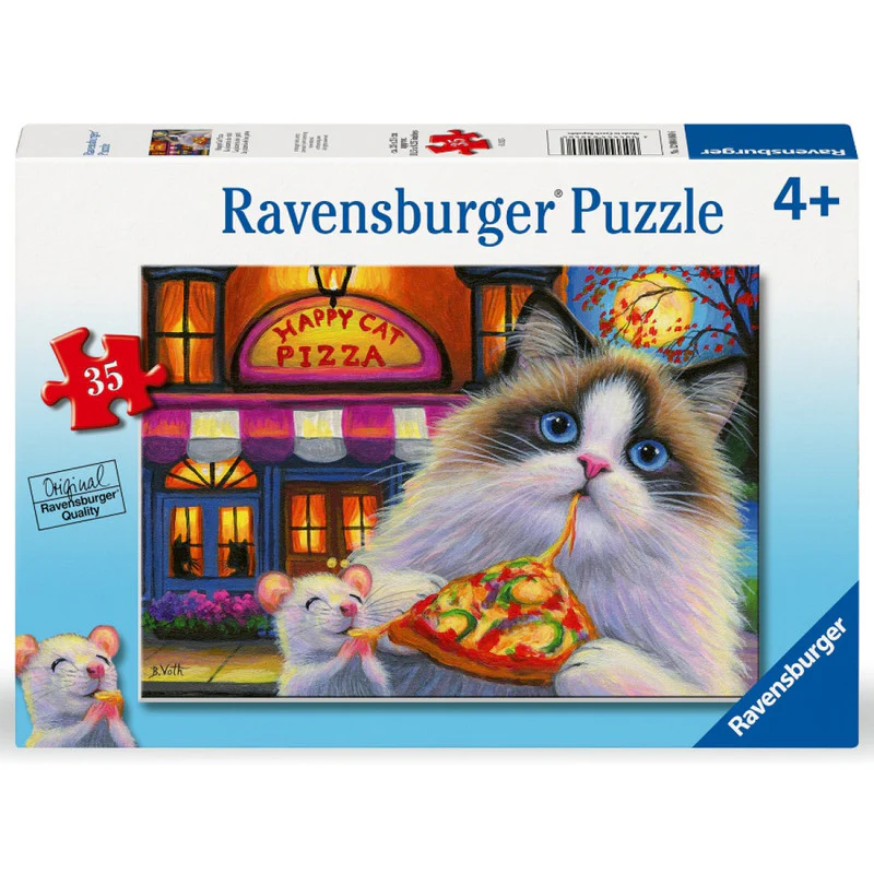 Ravensburger - Happy Cat Pizza 35 Piece Jigsaw