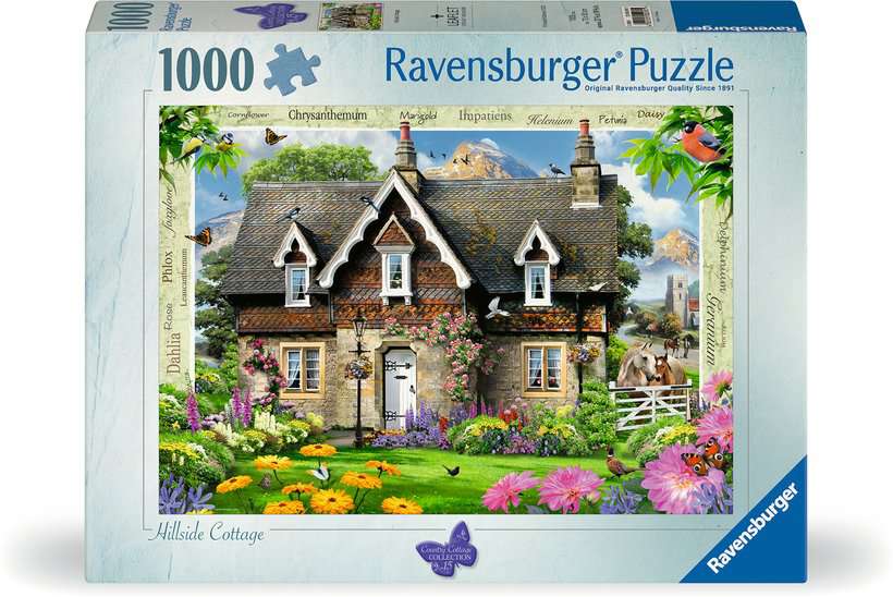 Ravensburger - Hillside Cottage - 1000 Piece Jigsaw New Version