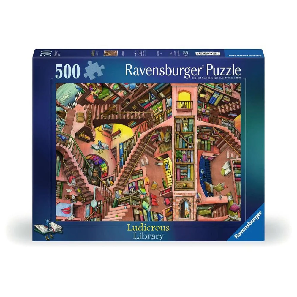 Ravensburger - Ludicrous Library 500 Piece Jigsaw - New Version