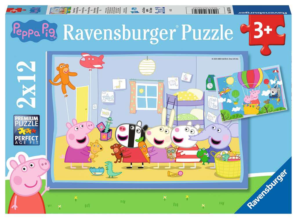 Ravensburger - Peppa's Adventures 2x12 Piece Jigsaw