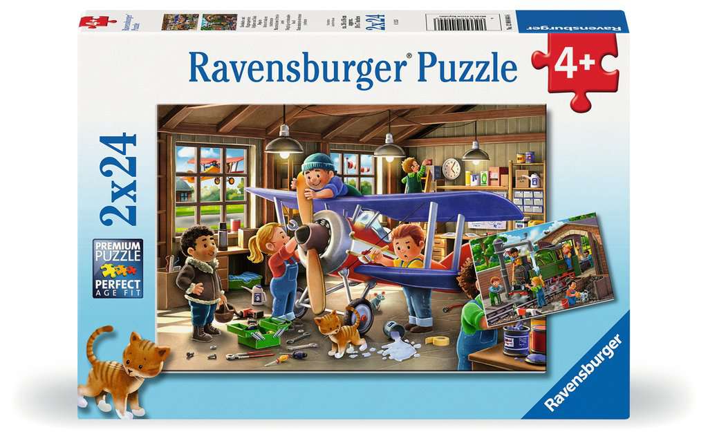 Ravensburger - Planes & Trains WT 2x12 Piece Jigsaw