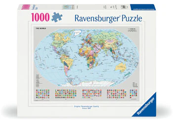 Ravensburger - Political World Map Puzzle 1000 Pieces - Image 2