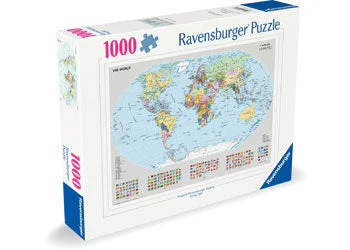Ravensburger - Political World Map Puzzle 1000 Pieces - Image 3