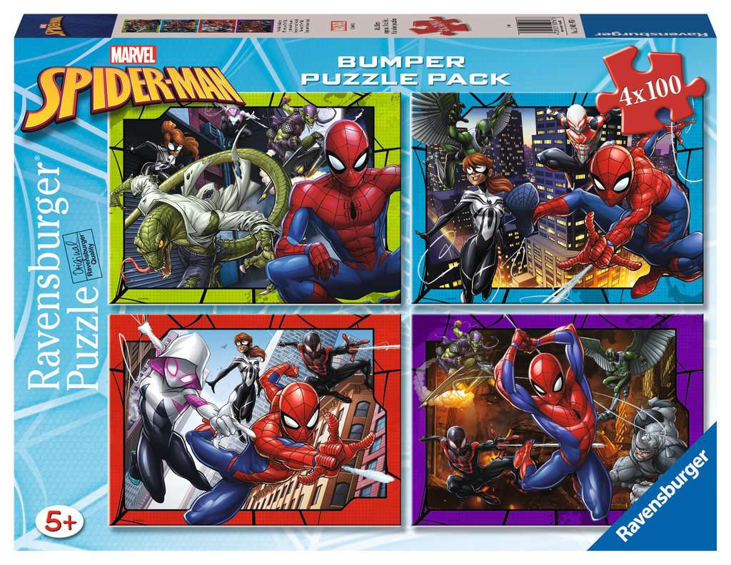 Ravensburger - Spider-Man Bumper Pack 4x100 Piece Jigsaw