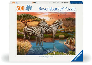 Ravensburger - Zebras at Waterhole Puzzle 500 Pieces