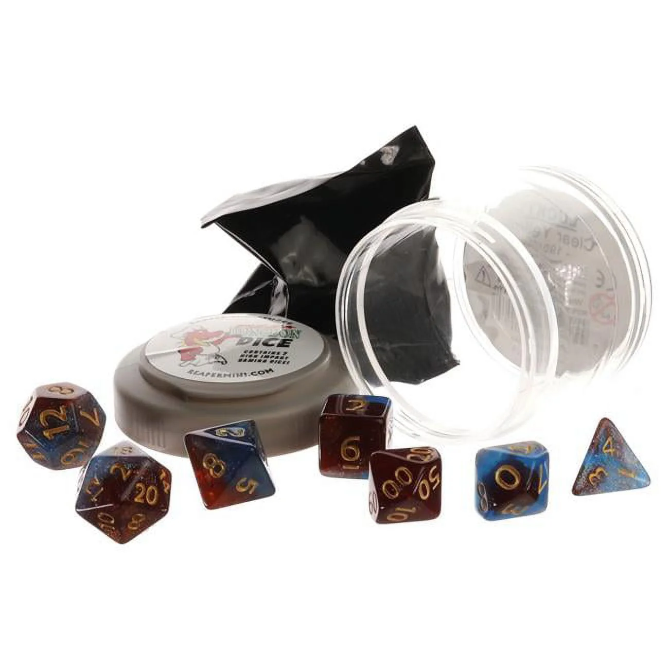 Reaper: Pizza Dungeon Dice: Boss - Red & Blue Nebula