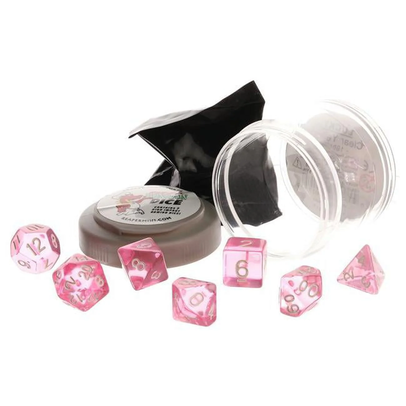 Reaper: Pizza Dungeon Dice: Lucky - Clear Pink