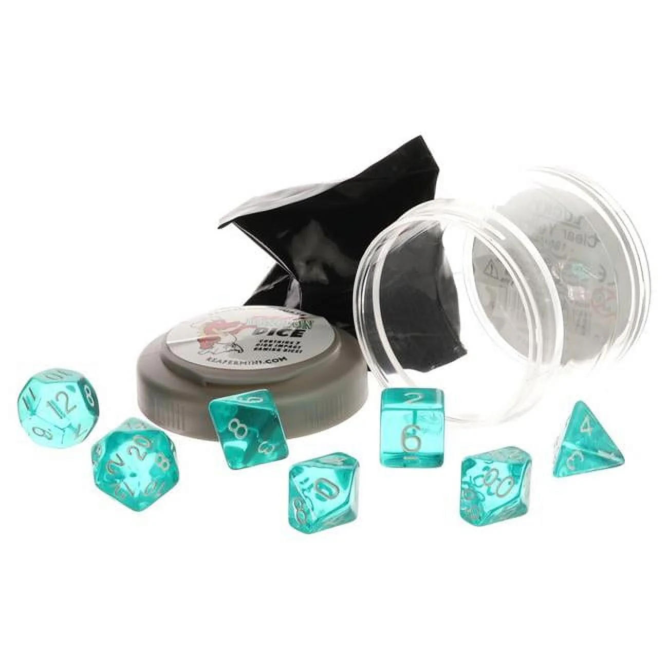 Reaper: Pizza Dungeon Dice: Lucky - Clear Teal
