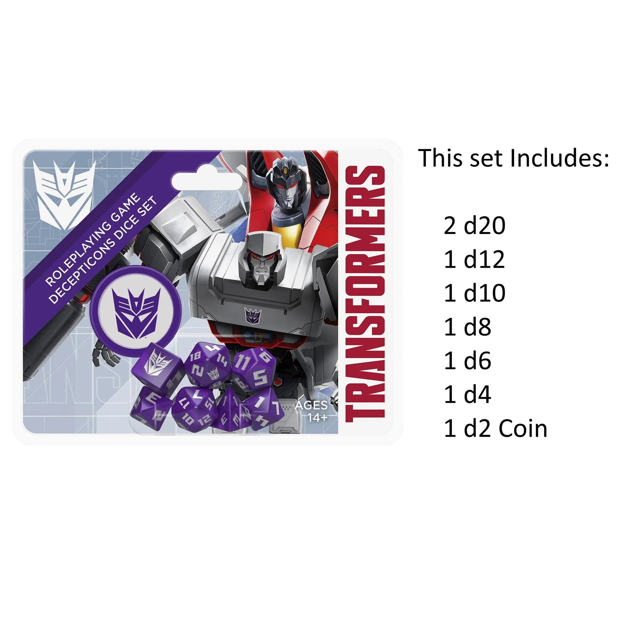 Renegade Game Studios - Transformers Decepticons RPG Dice Set - Image 2