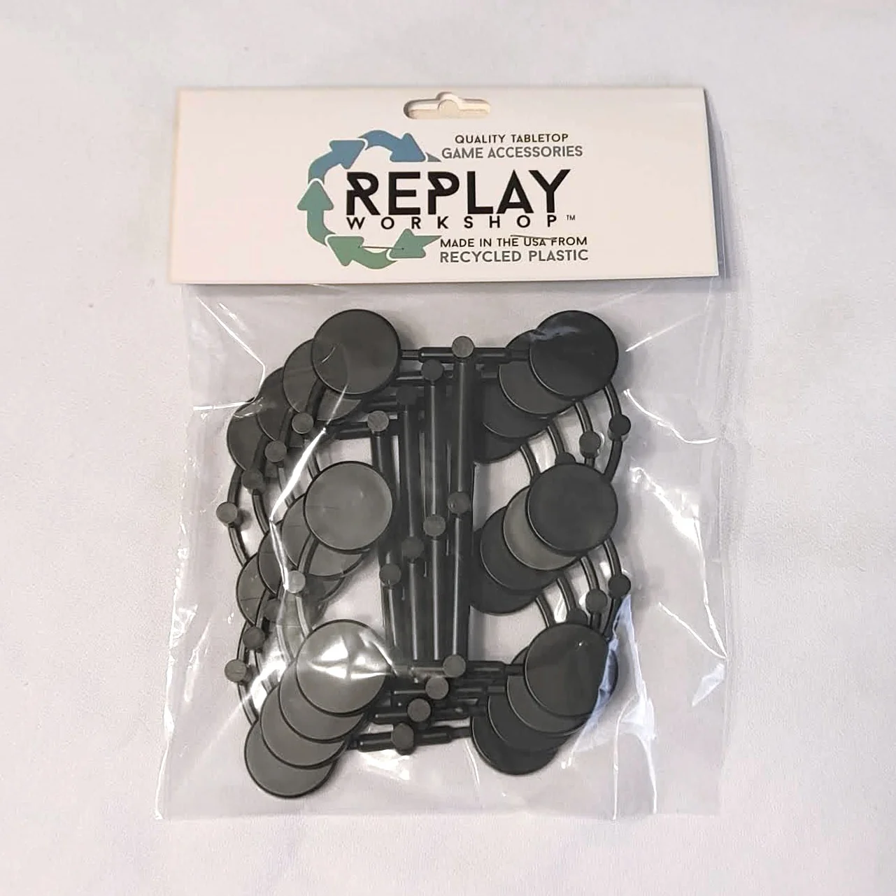 Replay: Recycled Plastic Miniatures Bases 1" Round