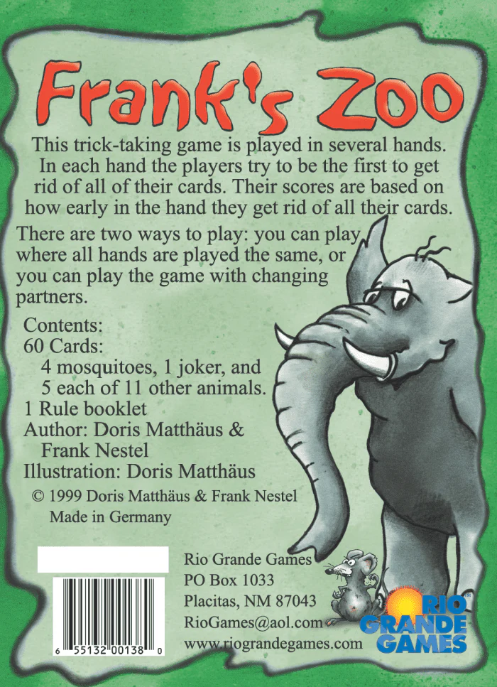 Rio Grande Games Frank’s Zoo Climbing Card Game - Image 2