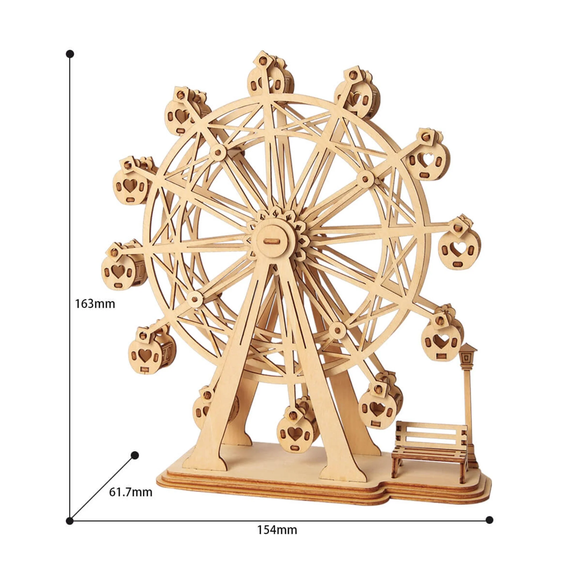Rolife - 3D Wooden Puzzle - Ferris Wheel - Image 3