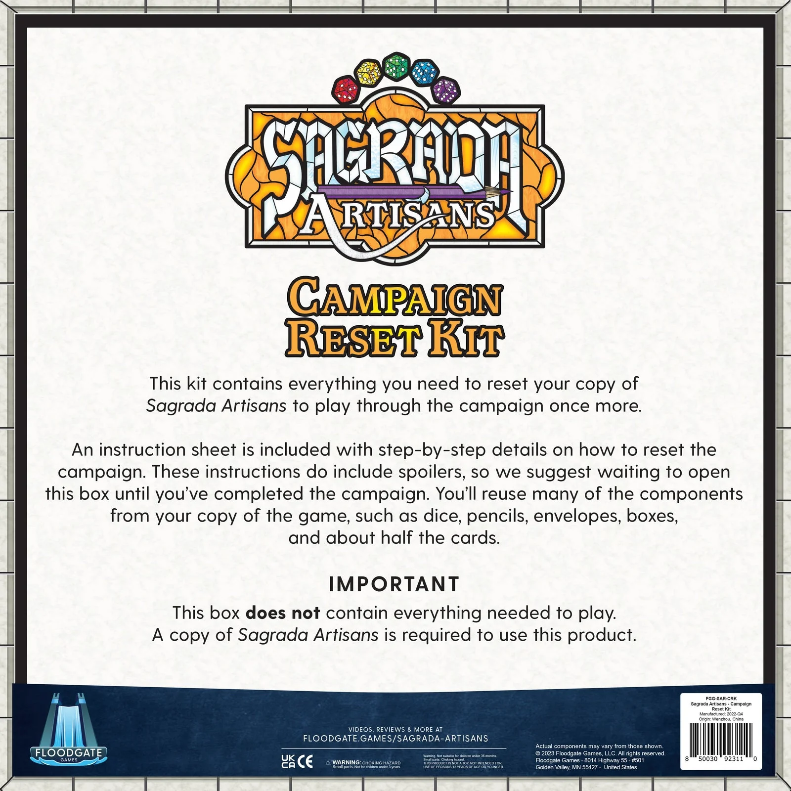 Sagrada Artisans: Campaign Reset Kit - Image 2