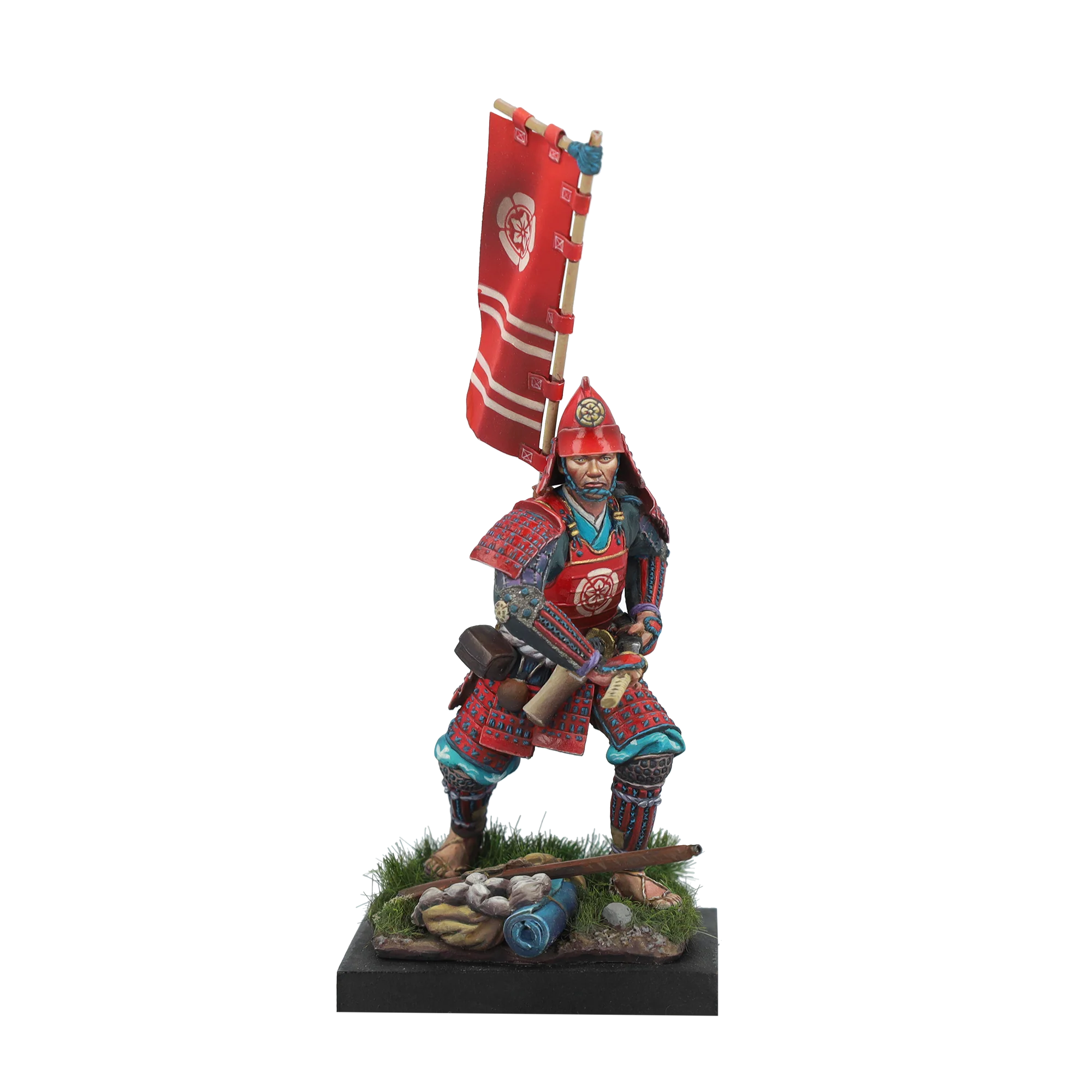 Scale 75 Middle Age Nobunaga Warrior Figure 75mm - Image 2
